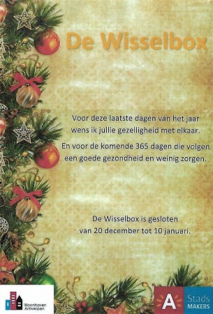 Tussen Kerst Nieuwjaar Wissel Box gesloten 